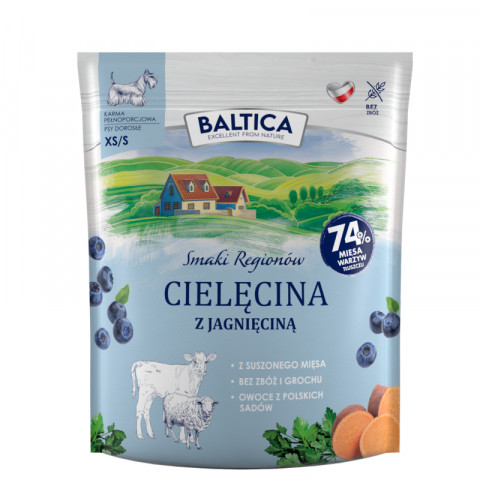 BALTICA Smaki regionów Small breeds Veal with lamb - trockenfutter für Hunde - 1kg - Fotogalerie 1