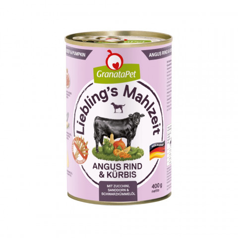 GRANATAPET Liebling's Mahlzeit Angus beef & pumpkin - Nassfutter für Hunde - 800g - Fotogalerie 1