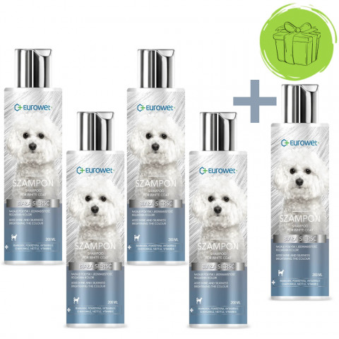 EUROWET Weißes Fell - Hundeshampoo - 200 ml - 4+1 GRATIS! - Fotogalerie 1