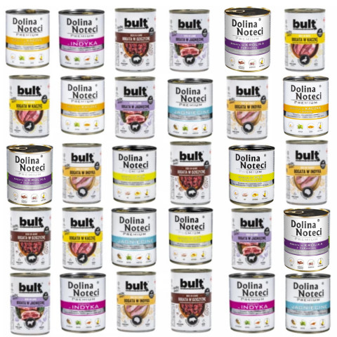 DOLINA NOTECI Premium GESCHMACKS-MIX + BULT GESCHMACKS-MIX - Nassfutter für Hunde - 30x800g - Fotogalerie 1