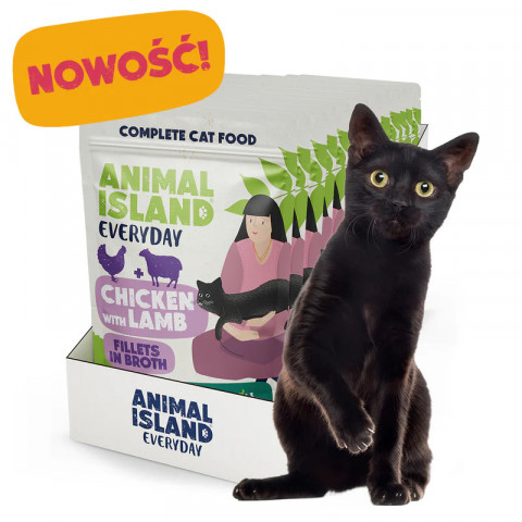 ANIMAL ISLAND Chicken with lamb Fillets in broth - nassfutter für Katzen - 12x85g - Fotogalerie 2