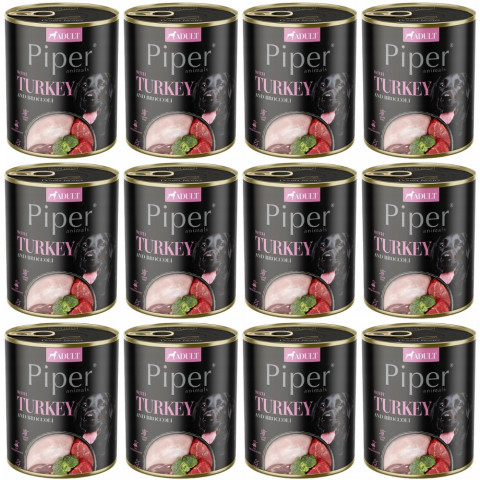 DOLINA NOTECI Piper mit Pute und Brokkoli - Nassfutter für Hunde - 12x800g - Fotogalerie 1