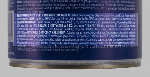 BRIT Premium by Nature Lamb with Buckwheat - Nassfutter für Hunde - 800 g - Fotogalerie 2