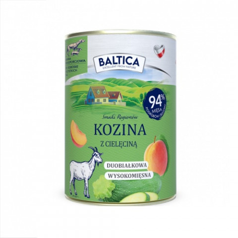 BALTICA Smaki regionów Goat with veal - Nassfutter für Hunde - 400g - Fotogalerie 1