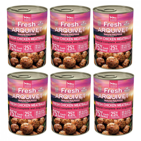 ARQUIVET Fresh Chicken Meatballs - Nassfutter für Hunde - 6x400g - Fotogalerie 1
