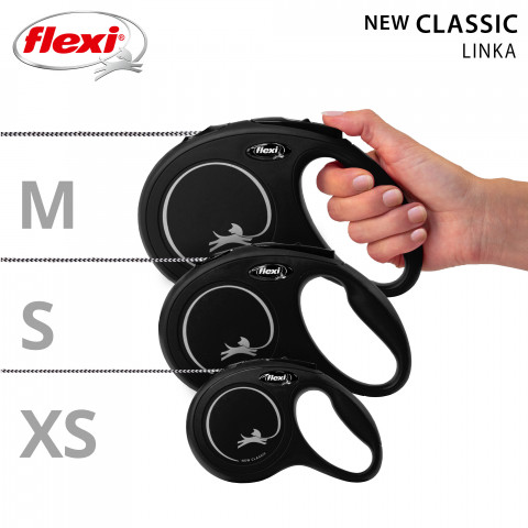 Flexi New CLASSIC 8 m Schwarz Hund Rückziehbare Leine - Fotogalerie 3