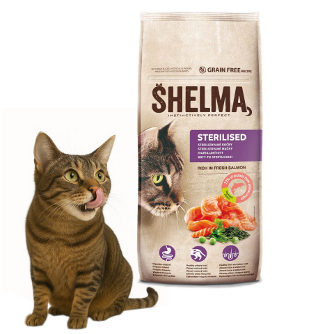 SHELMA Sterilised Salmon - trockenfutter für Katzen - 8kg - Fotogalerie 3