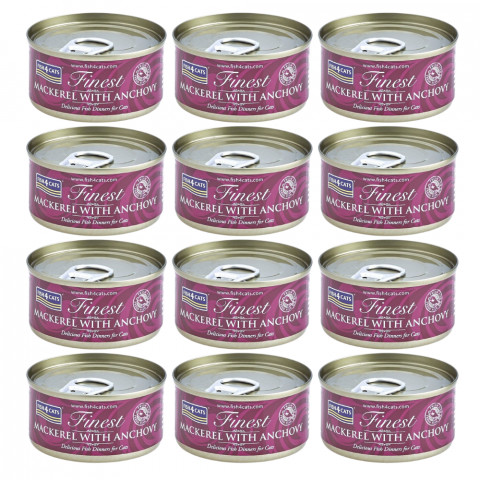 FISH4CATS Mackerel with anchovy - nassfutter für Katzen - 12x70g - Fotogalerie 1