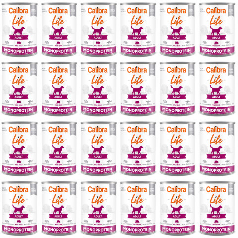 CALIBRA Dog Life Adult Wildschwein mit Preiselbeeren - Nassfutter für Hunde - 24x400g - Fotogalerie 1