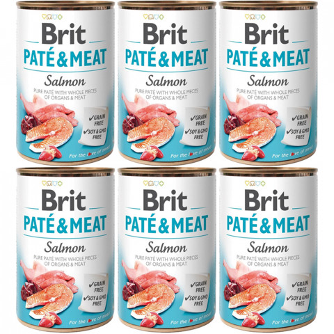 BRIT Paté & Meat Lachs - Nassfutter für Hunde - 6x400g - Fotogalerie 1