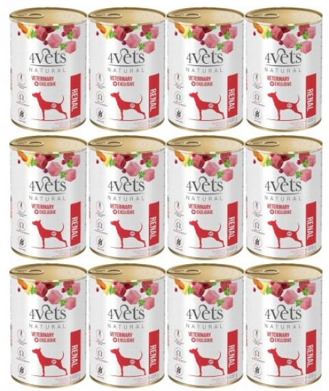 4VETS Natural Renal - nassfutter für Hunde - 12x400g - Fotogalerie 1