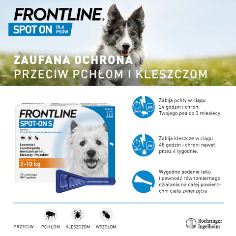 Frontline Spot- on S Parasitentropfen für Hunde 2-10 kg, 3 x 0,67 ml - Fotogalerie 5