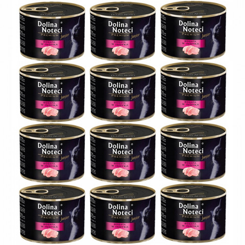 DOLINA NOTECI Premium Junior Reich an Truthahn - Nassfutter für Katzen - 12x185g - Fotogalerie 1