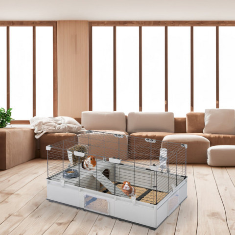 FERPLAST Modular 2 - käfig für kaninchen und hausmeerschweinchen - 109 x 72 x 56cm - Fotogalerie 4