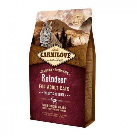 CARNILOVE Cat Energy & Outdoor Reindeer - trockenfutter für Katzen - 2kg - Fotogalerie 1