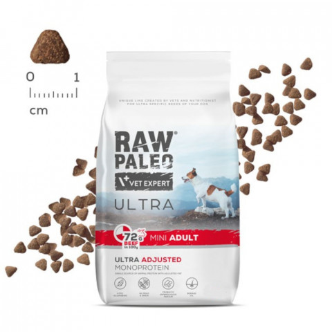 VET EXPERT RAW PALEO Ultra Mini Adult Beef – Trockenfutter für Hunde – 8 kg - Fotogalerie 2