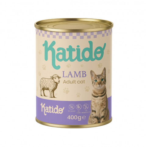 KATIDO Lamb - nassfutter für Katzen - 400g - Fotogalerie 1