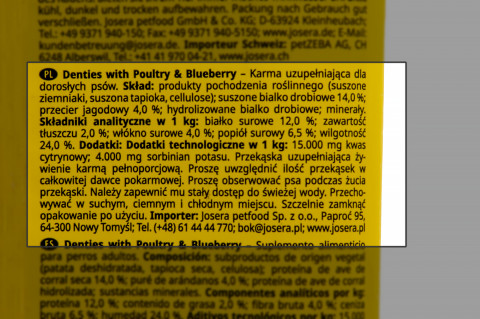 JOSERA Denties Poultry with blueberries - Hundeleckerli - 180g - Fotogalerie 2