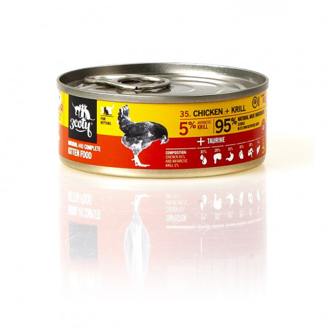 3COTY Chicken with krill For kittens - nassfutter für Katzen - 24x80g - Fotogalerie 11