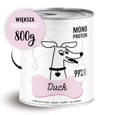 PAKA ZWIERZAKA Pepe Duck - Nassfutter für Hunde - 800g - Fotogalerie 1