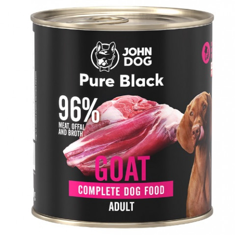 JOHN DOG Pure Black Ziegenfleisch - Nassfutter für Hunde - 800g - Fotogalerie 1