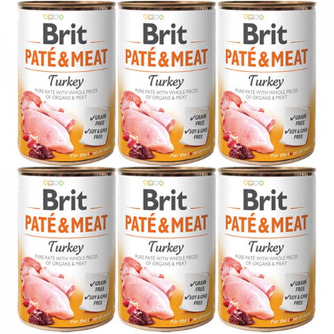 BRIT Paté & Meat Turkey - Nassfutter für Hunde - 6x400g - Fotogalerie 1