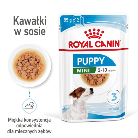 ROYAL CANIN SHN Mini Puppy in Sauce - Nassfutter für Welpen - 12X85g - Fotogalerie 5