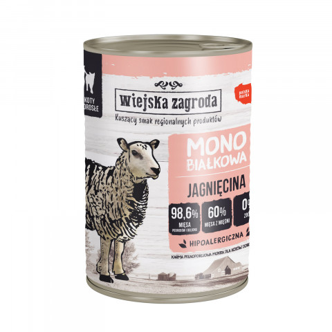 WIEJSKA ZAGRODA Monoprotein Lamb - nassfutter für Katzen - 400g - Fotogalerie 1