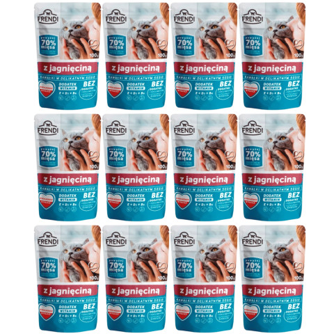 FRENDI Stückchen in Soße mit Lamm - Nassfutter für Katzen - 12x100g - Fotogalerie 1