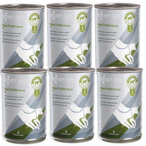 TROVET Unique Protein UPH mit Pferd – Nassfutter für Hunde und Katzen – 6×400 g - Fotogalerie 1