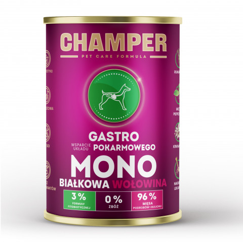 CHAMPER Gastro Rindfleisch – Nassfutter für Hunde – 5x400g + 1 Dose GRATIS! - Fotogalerie 3