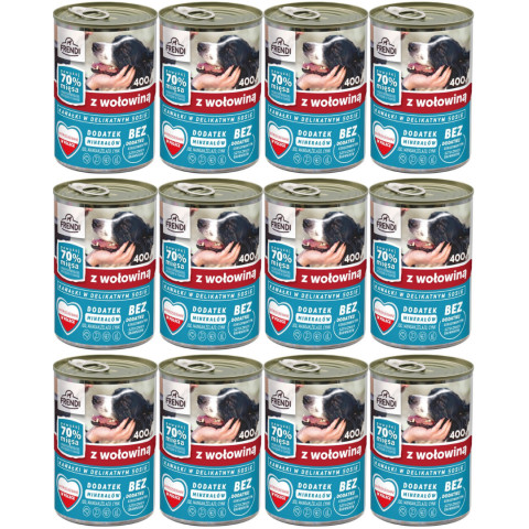 FRENDI mit Rind Stücke in feiner Soße - Nassfutter für Hunde - 12x400g - Fotogalerie 1