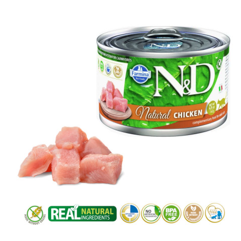 FARMINA N&D Cat Natural Huhn - Nassfutter für Katzen - 140 g - Fotogalerie 2