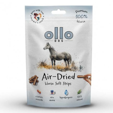 OLLO Air-Dried Horse strips - leckerli für hunde - 80g - Fotogalerie 1