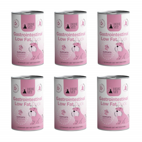 PAKA ZWIERZAKA Pepe Vet Gastrointestinal Low fat Mono Duck - Nassfutter für Hunde - 6x400g - Fotogalerie 1