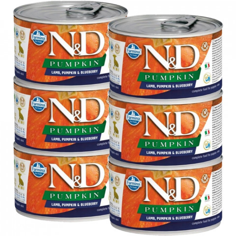 FARMINA N&D Puppy Lamb&Pumpkin&Blueberry - Nassfutter für Hunde - 6x140 g - Fotogalerie 1