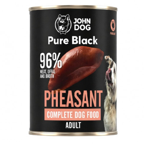 JOHN DOG Pure Black Mono Fasan - Nassfutter für Hunde - 400g - Fotogalerie 1