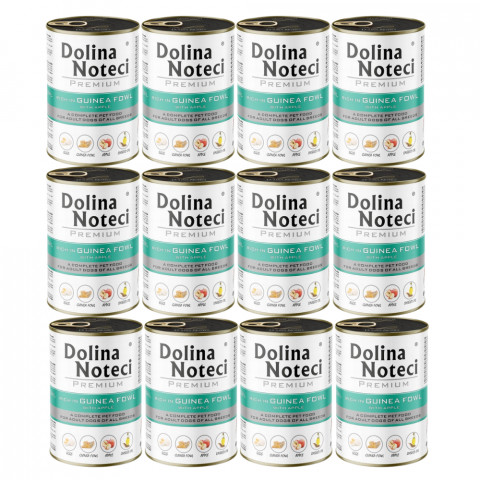 DOLINA NOTECI Premium Reich an Perlhuhn mit Apfel – Nassfutter für Hunde – 12×400 g - Fotogalerie 1