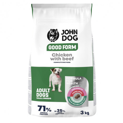 JOHN DOG Good Form Small breeds Chicken with beef - trockenfutter für Hunde - 3kg - Fotogalerie 1