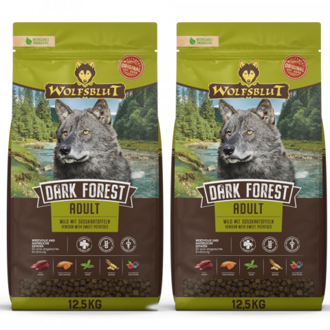 WOLFSBLUT Dark Forest Venison with sweet potatoes - trockenfutter für Hunde - 2x12,5kg - Fotogalerie 1