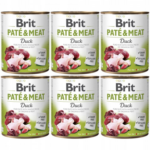 BRIT Paté & Meat Ente - Nassfutter für Hunde - 6x800g - Fotogalerie 1