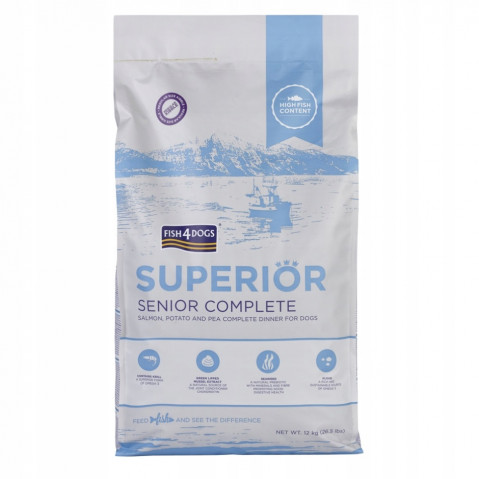 FISH4DOGS Superior Senior Medium Complete Salmon - trockenfutter für Hunde - 12kg - Fotogalerie 1