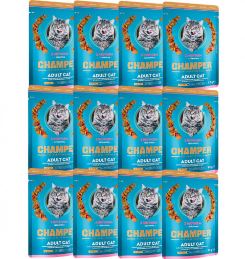 CHAMPER Pute mit Cranberries - Nassfutter für Katzen - 12x85 g - Fotogalerie 1