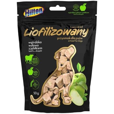 HILTON Freeze-dried treats with with beef liver and apple - leckerli für hunde - 50g - Fotogalerie 1