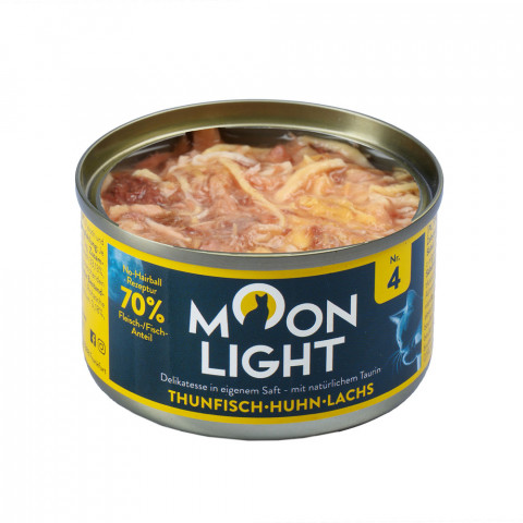 MOONLIGHT Dinner Nr 4 Tuna, chicken and salmon - nassfutter für Katzen - 80g - Fotogalerie 2