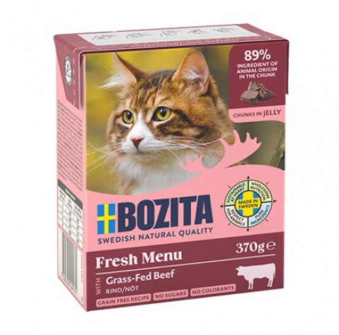 BOZITA Fresh Menu Beef Chunks in jelly - nassfutter für Katzen - 370g - Fotogalerie 1