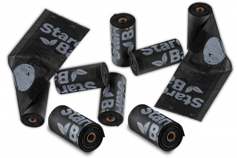 STARCHBAG BIO kompostierbare Kotbeutel schwarz – 8x15 Stück - Fotogalerie 9