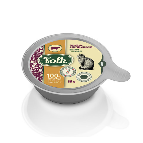 FOLK Juicy beef from Warmia - nassfutter für Katzen - 85g - Fotogalerie 1