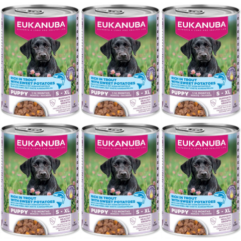 EUKANUBA Life Care Puppy Reich an Forelle und Süßkartoffeln - Nassfutter für Hunde - 6x400g - Fotogalerie 1