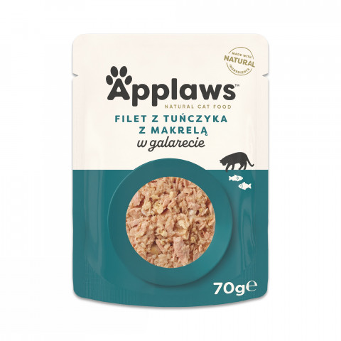 APPLAWS Tuna Fillet with Mackerel in Jelly - nassfutter für Katzen - 24x70g - Fotogalerie 2